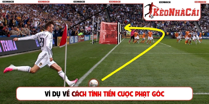 Ví dụ về cách tính tiền cược phạt góc